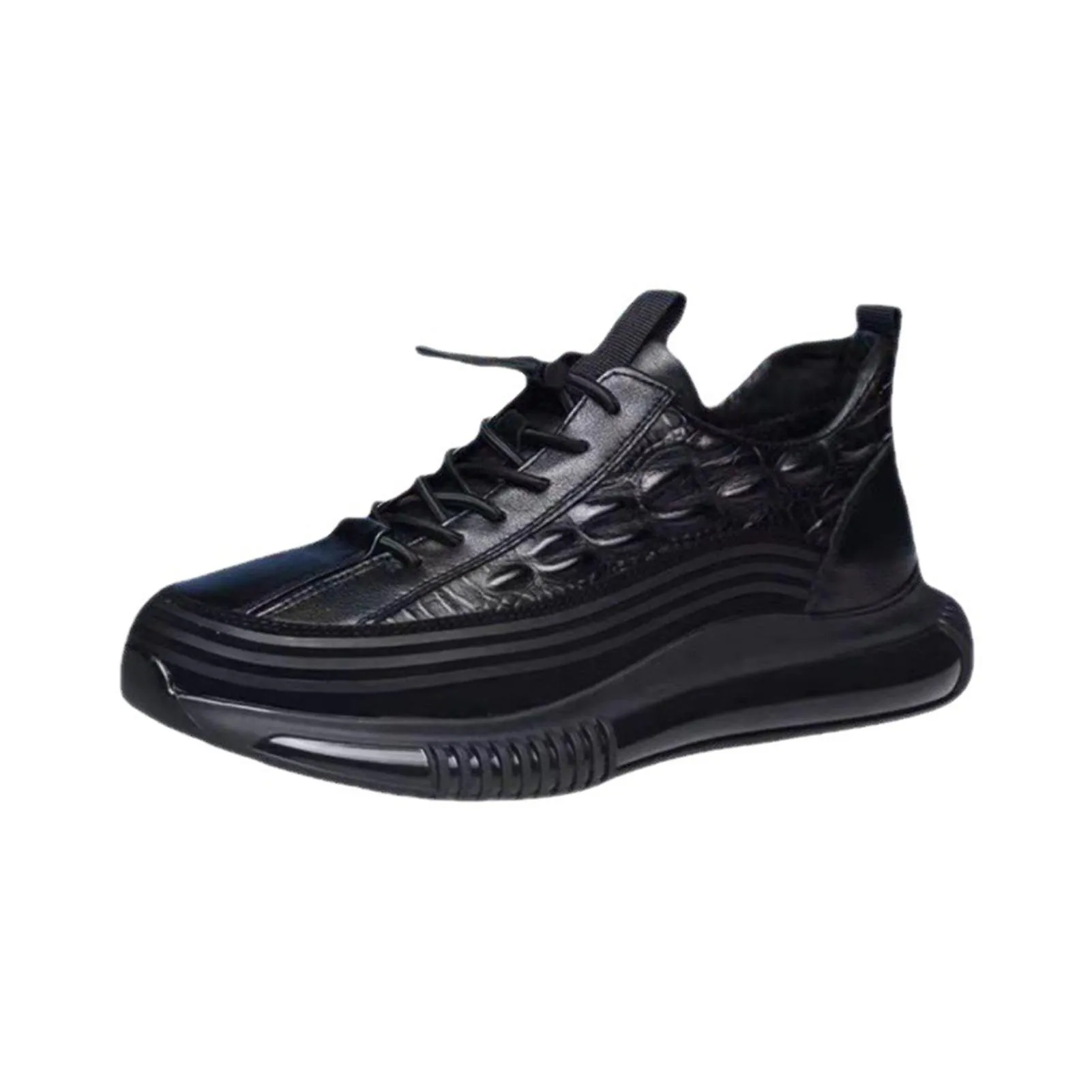 Zapatilla de running neutral para hombre con zapatillas suaves transpirables de patrón de pescado para el ejercicio deportivo de