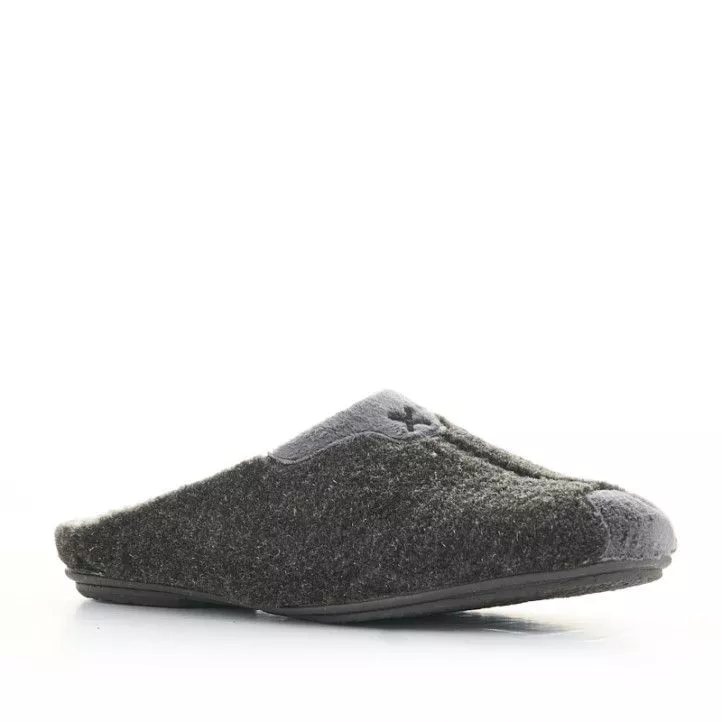 Zapatillas casa Vul·ladi negras con detalles grises