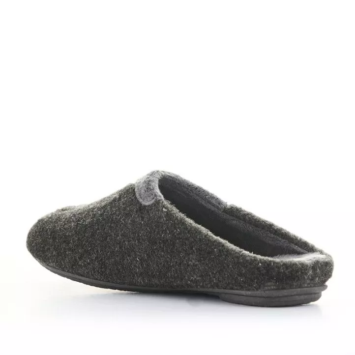 Zapatillas casa Vul·ladi negras con detalles grises
