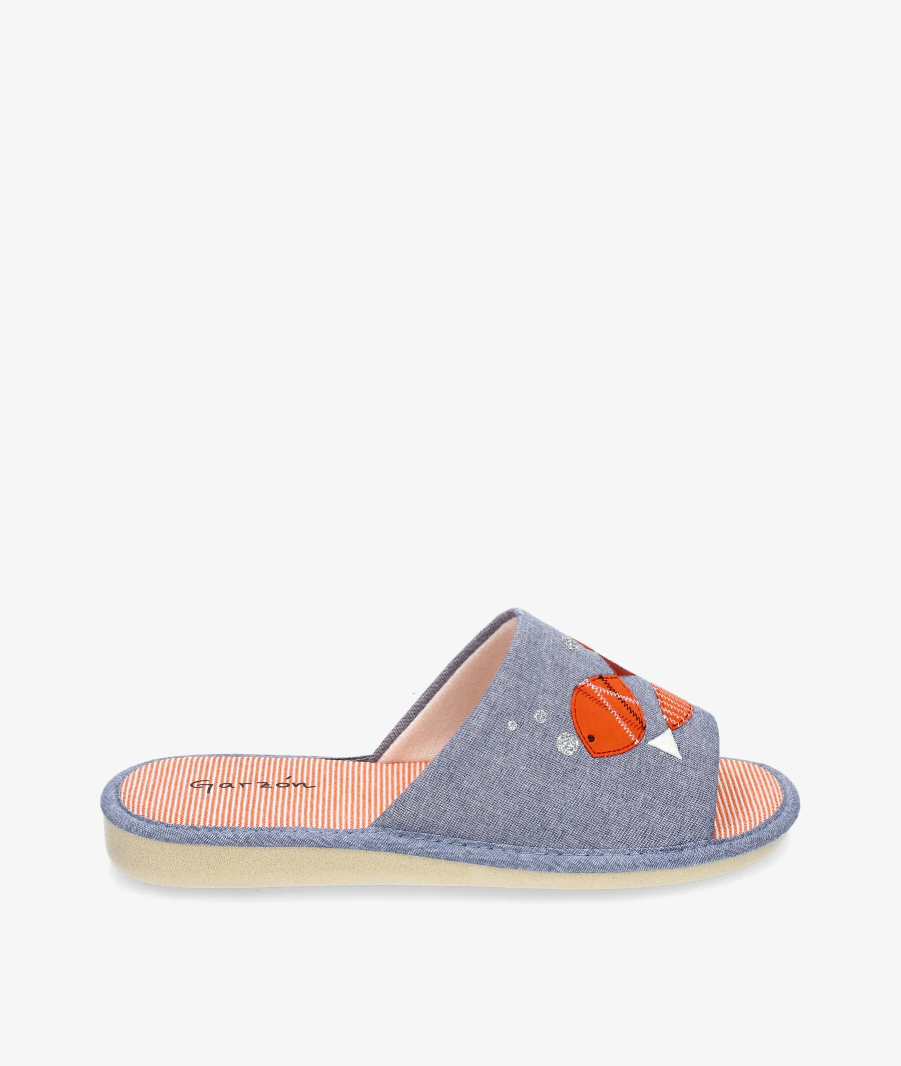 Zapatillas de casa  en color jeans para mujer