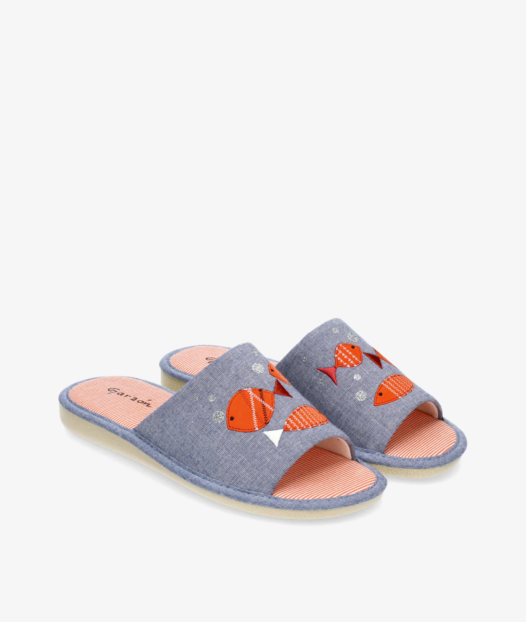 Zapatillas de casa  en color jeans para mujer