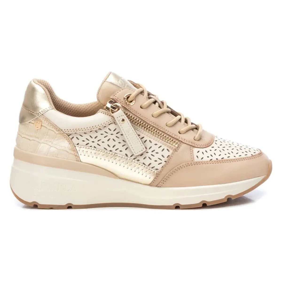 ZAPATILLAS DE PIEL PARA MUJER  16141703 BEIGE