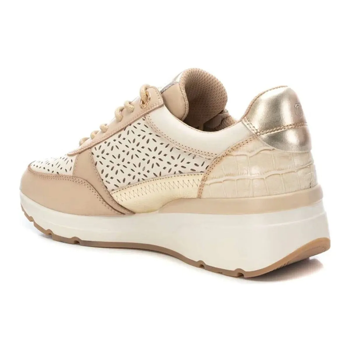 ZAPATILLAS DE PIEL PARA MUJER  16141703 BEIGE