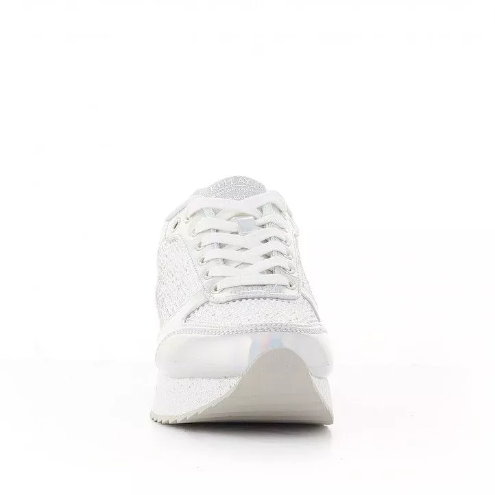 Zapatillas deportivas Replay blancas con detalles plateados