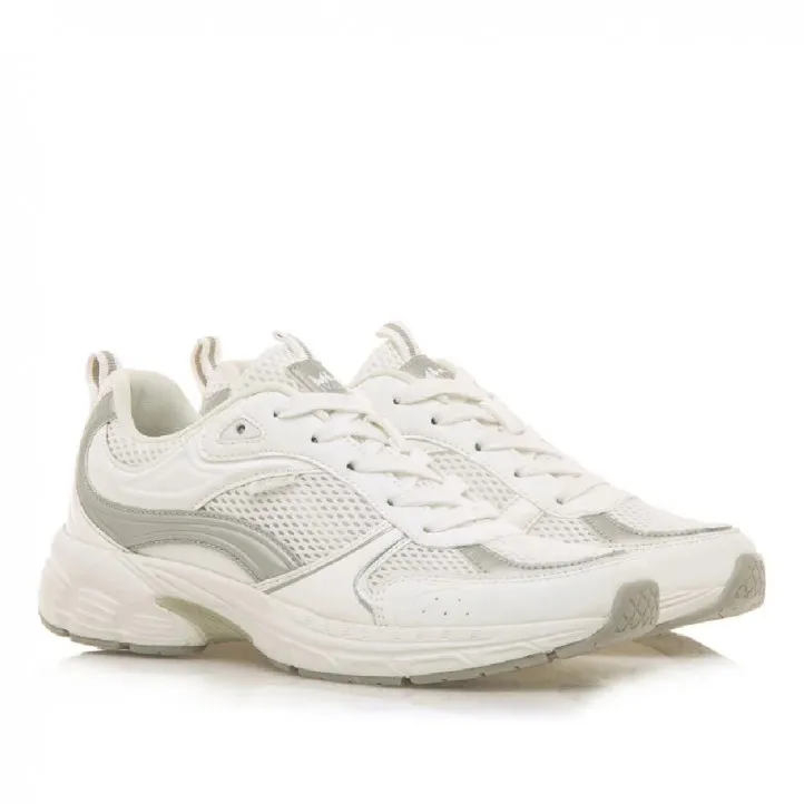 Zapatillas urban Mustang 60438 daddy blancas y plateadas