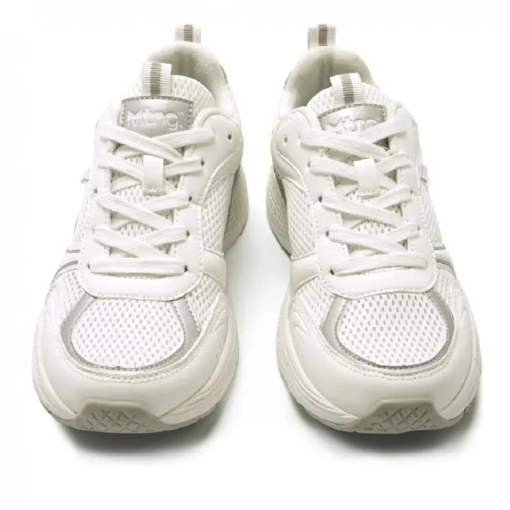 Zapatillas urban Mustang 60438 daddy blancas y plateadas