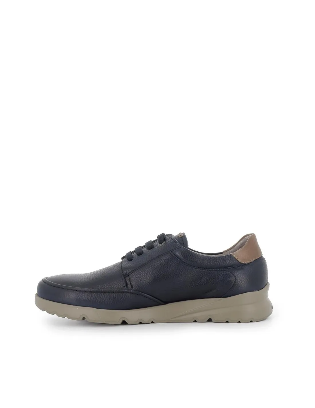 Zapato cordones de piel azul para hombre Fluchos