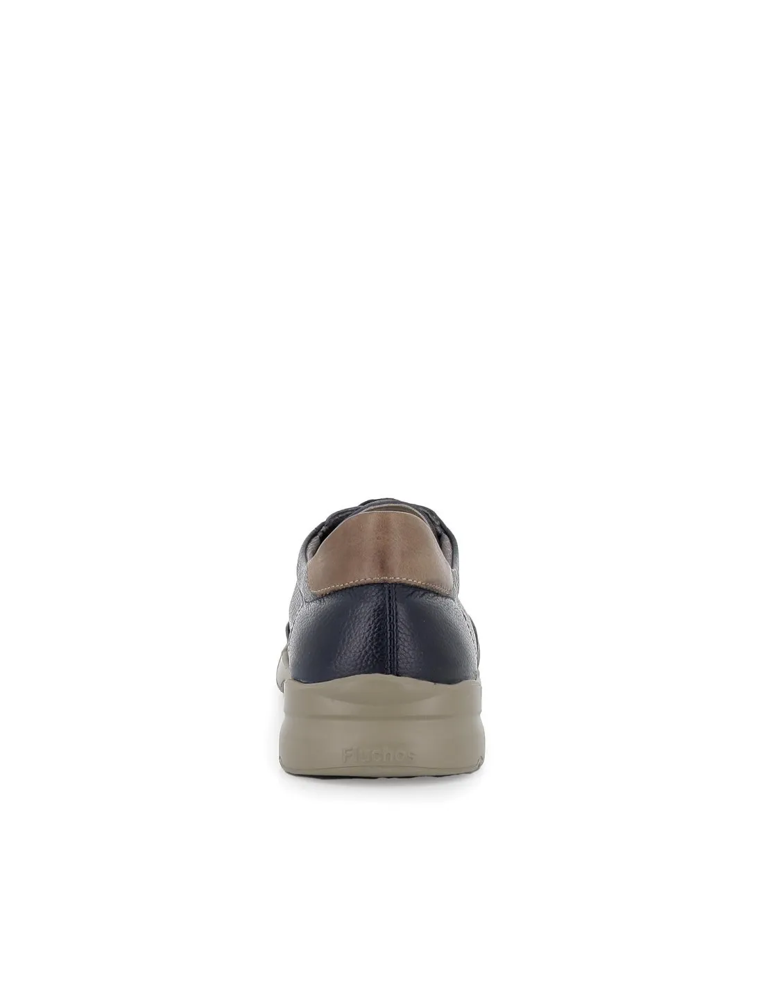 Zapato cordones de piel azul para hombre Fluchos