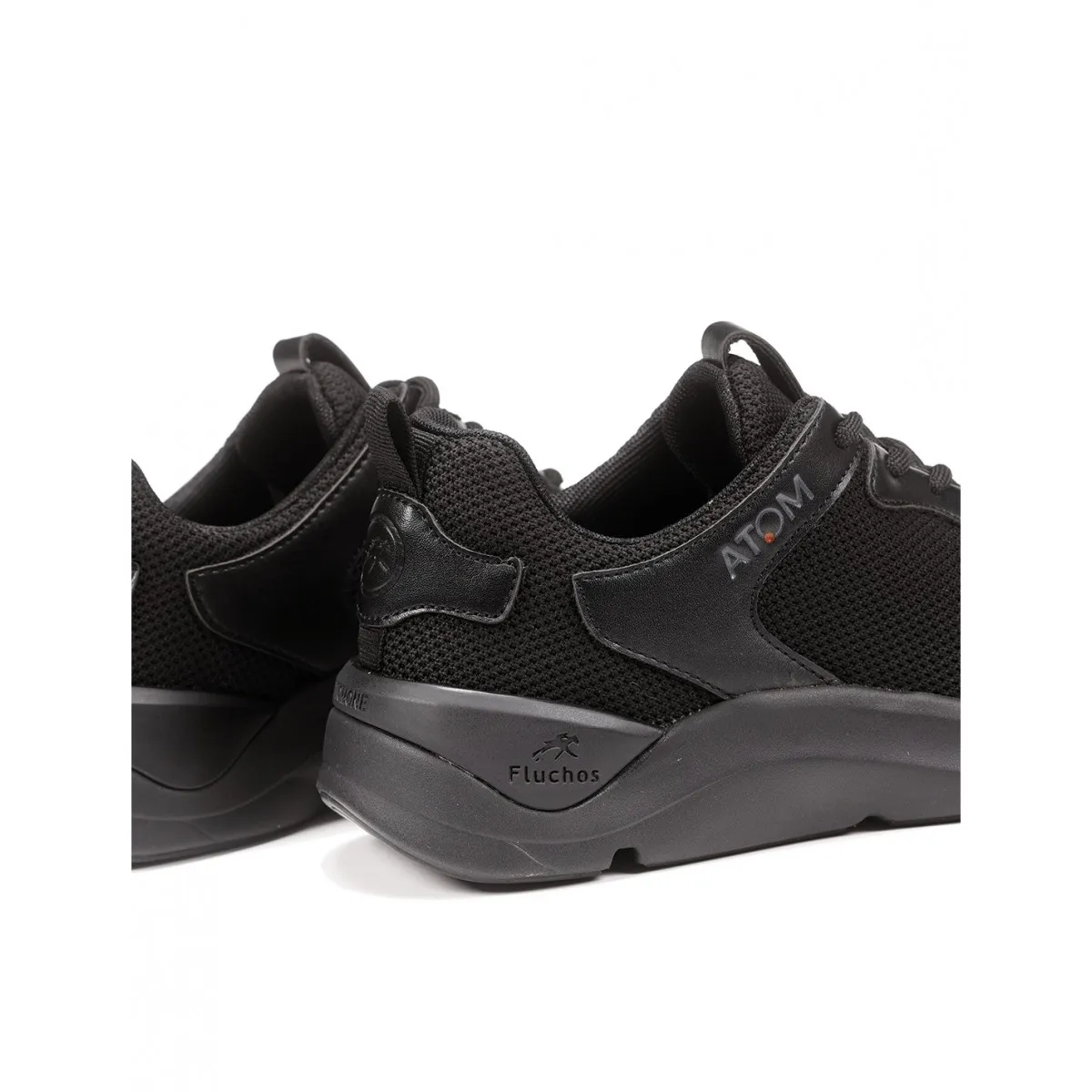 Zapato Deportivo Fluchos de Mujer Activity con cordones negro F1253