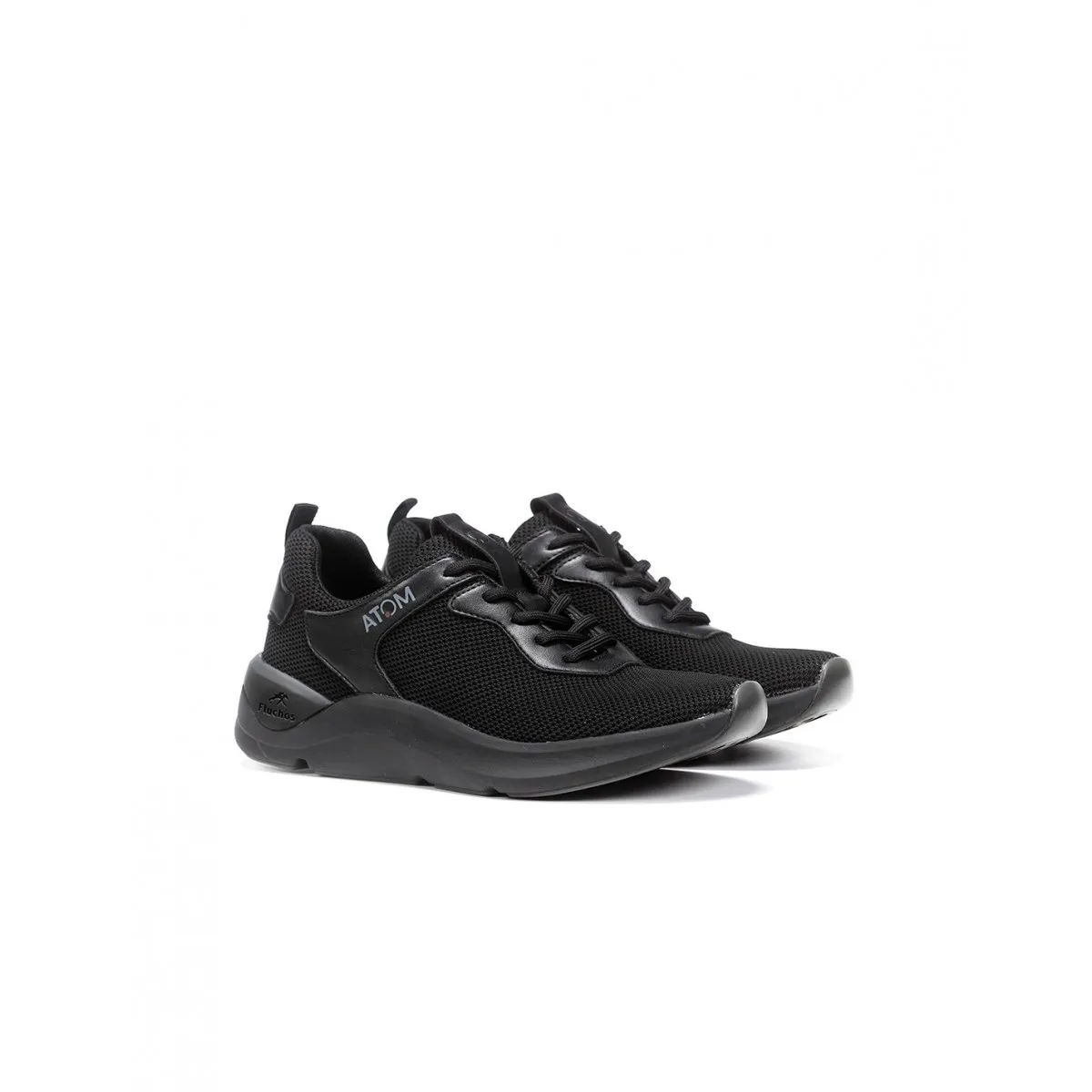 Zapato Deportivo Fluchos de Mujer Activity con cordones negro F1253
