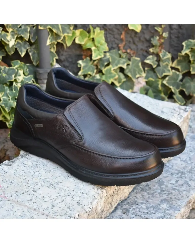 Zapato para hombre sin cordón FLUCHOS TEX DENVER F1312 Slip on marrón