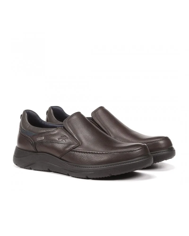 Zapato para hombre sin cordón FLUCHOS TEX DENVER F1312 Slip on marrón