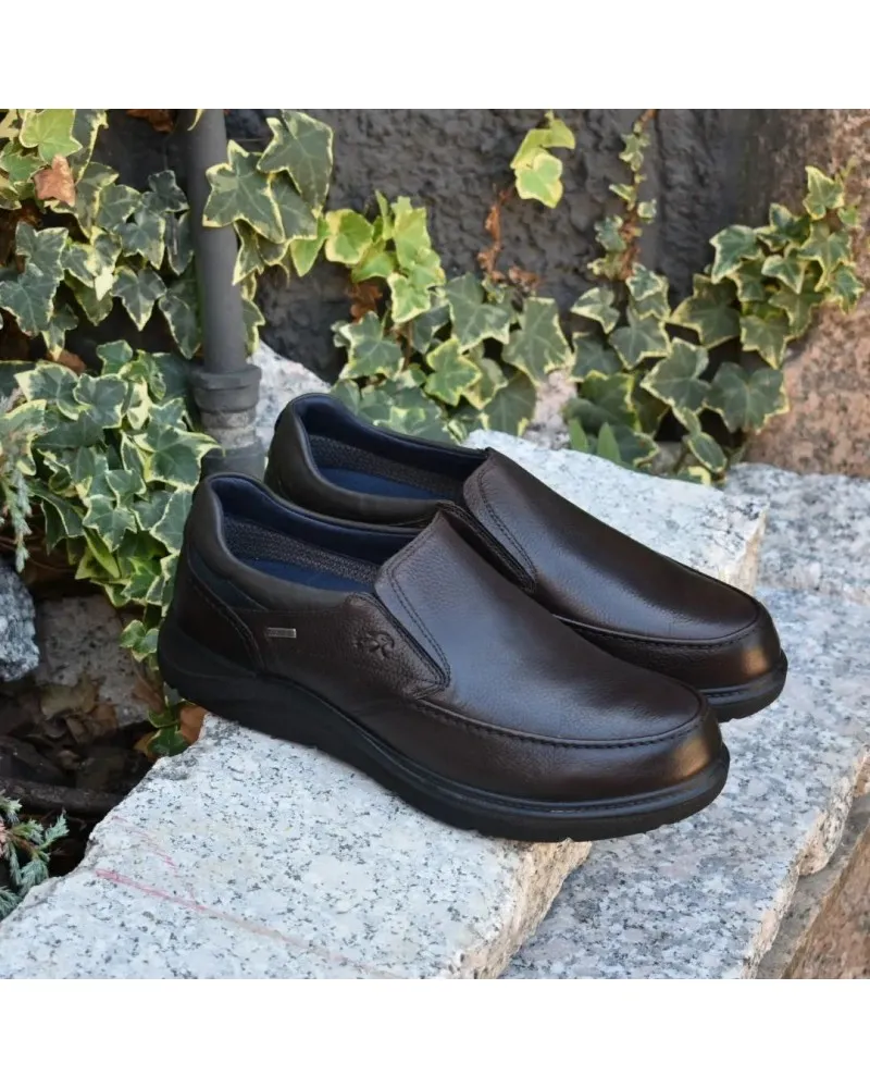 Zapato para hombre sin cordón FLUCHOS TEX DENVER F1312 Slip on marrón