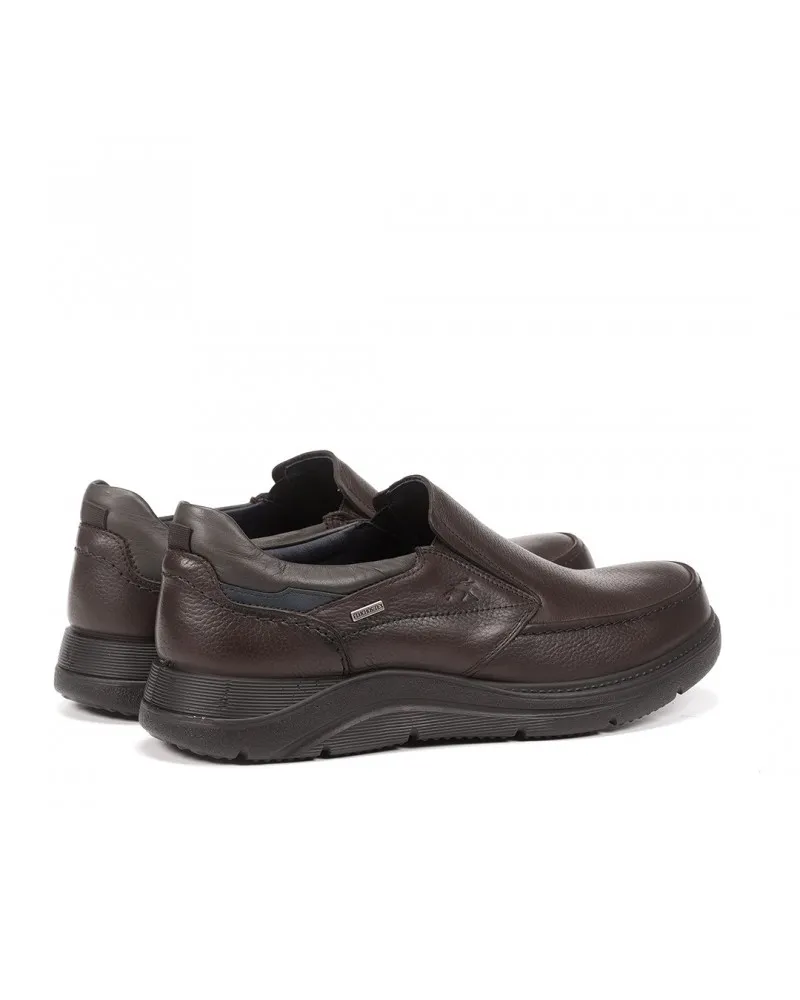 Zapato para hombre sin cordón FLUCHOS TEX DENVER F1312 Slip on marrón