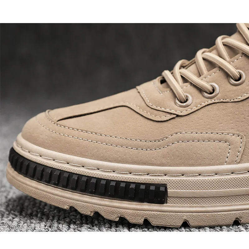 Zapatos de moda para hombre, zapatillas informales de diseñador, zapatillas deportivas marrones y negras para deportes al aire l