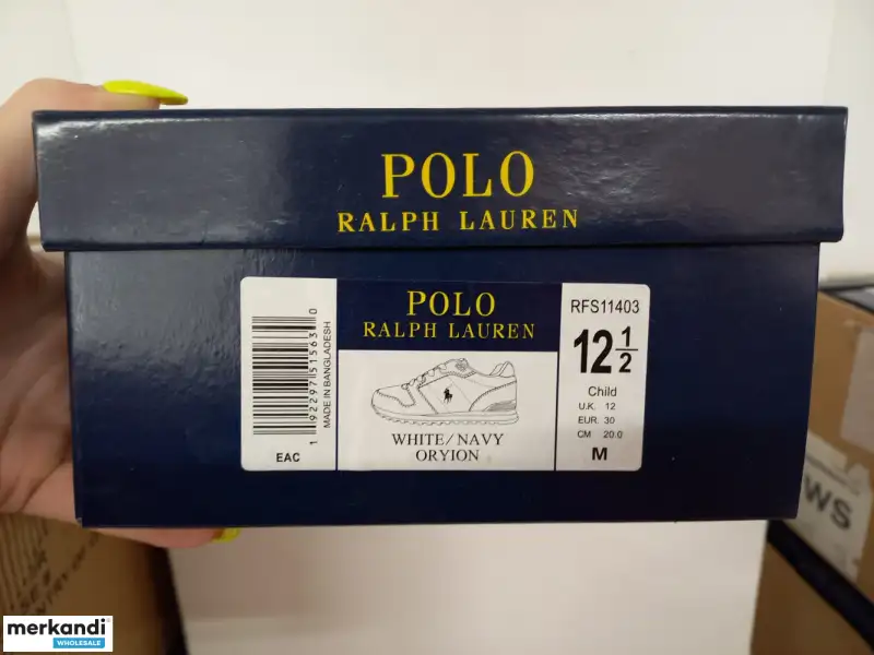 Zapatos de stock marca Polo Ralph Lauren tallas infantil y femenina de 30 a 39