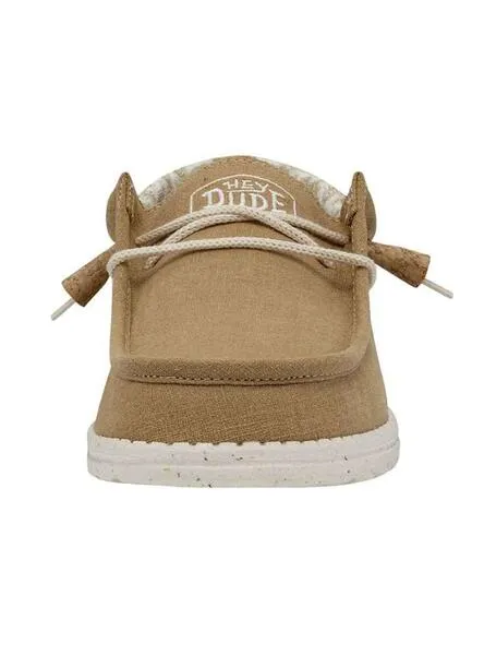 Zapatos Hey Dude Wally Linen Camel para Hombre