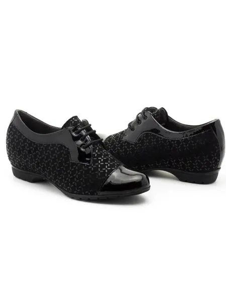 zapatos pitillos 3951 negros cuña oculta para mujer