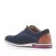 Zapatos sport Lobo de piel azules con detalles en marró y rojo