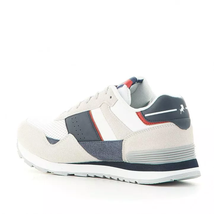 Zapatos sport Lois  blancas combinadas con detalles azules